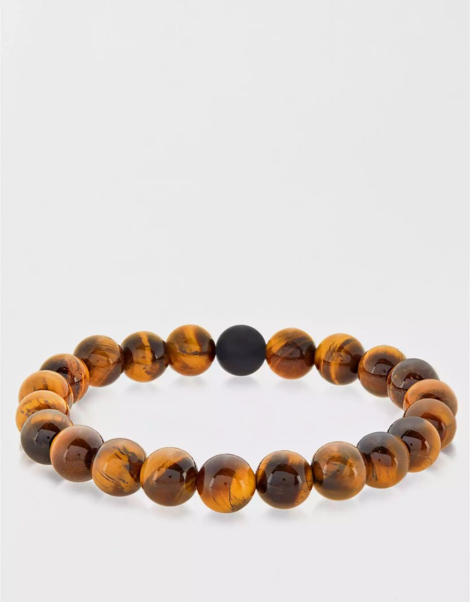 Bijoux American Eagle Natural Stone Beaded Bracelet Multicolore Homme | ELS-84391233